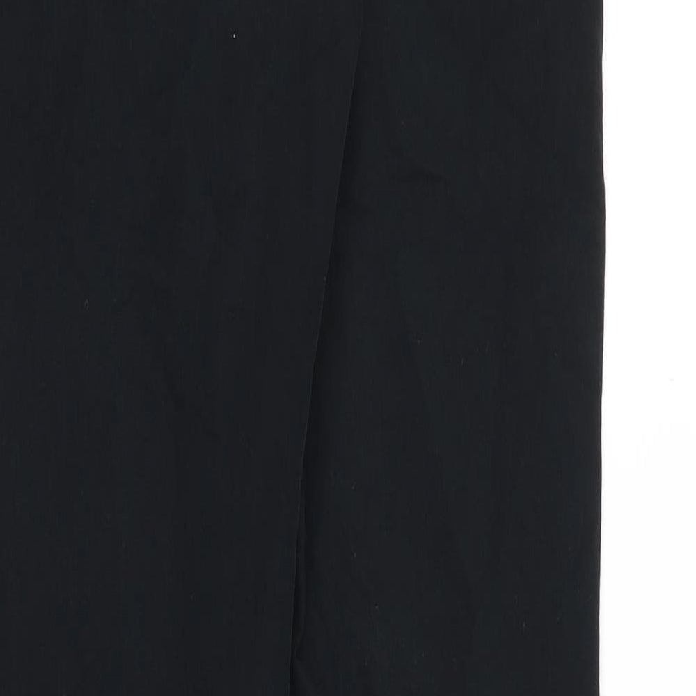 Marks and Spencer Womens Black Cotton Straight Jeans Size 12 Regular Zip