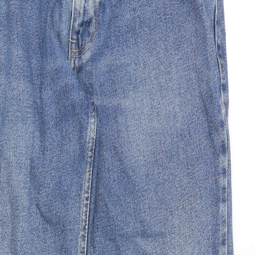George Mens Blue Cotton Straight Jeans Size 34 in Regular Zip