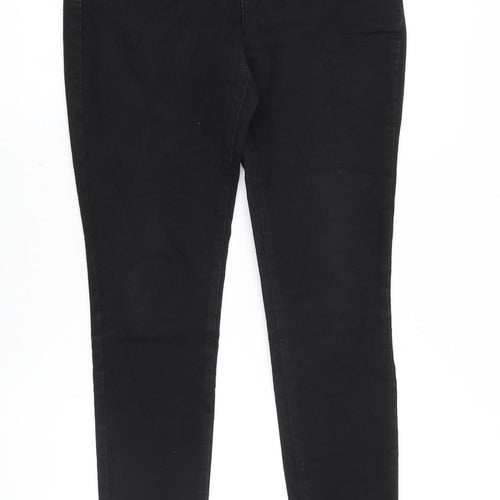 Blue 73 Womens Black Cotton Skinny Jeans Size 10 Slim Zip