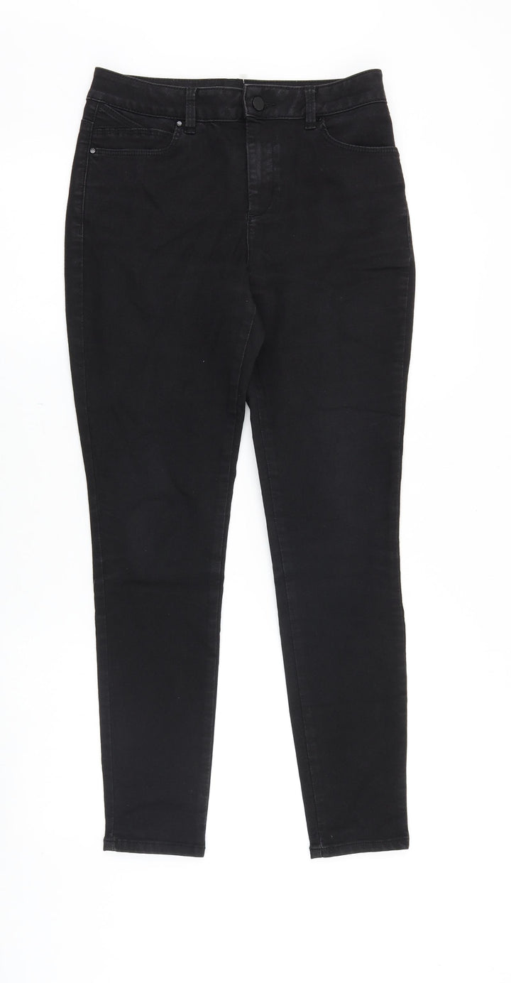 Blue 73 Womens Black Cotton Skinny Jeans Size 10 Slim Zip