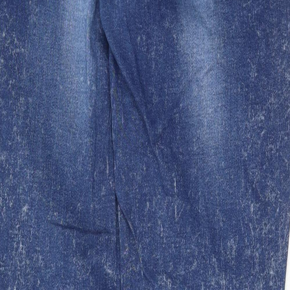 Miss Selfridge Womens Blue Cotton Skinny Jeans Size 12 Regular Button
