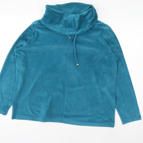 Bonmarché Womens Blue Polyester Pullover Sweatshirt Size 14 Pullover
