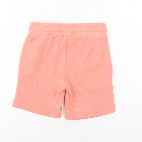 H&M Boys Orange Cotton Sweat Shorts Size 2-3 Years Regular Drawstring