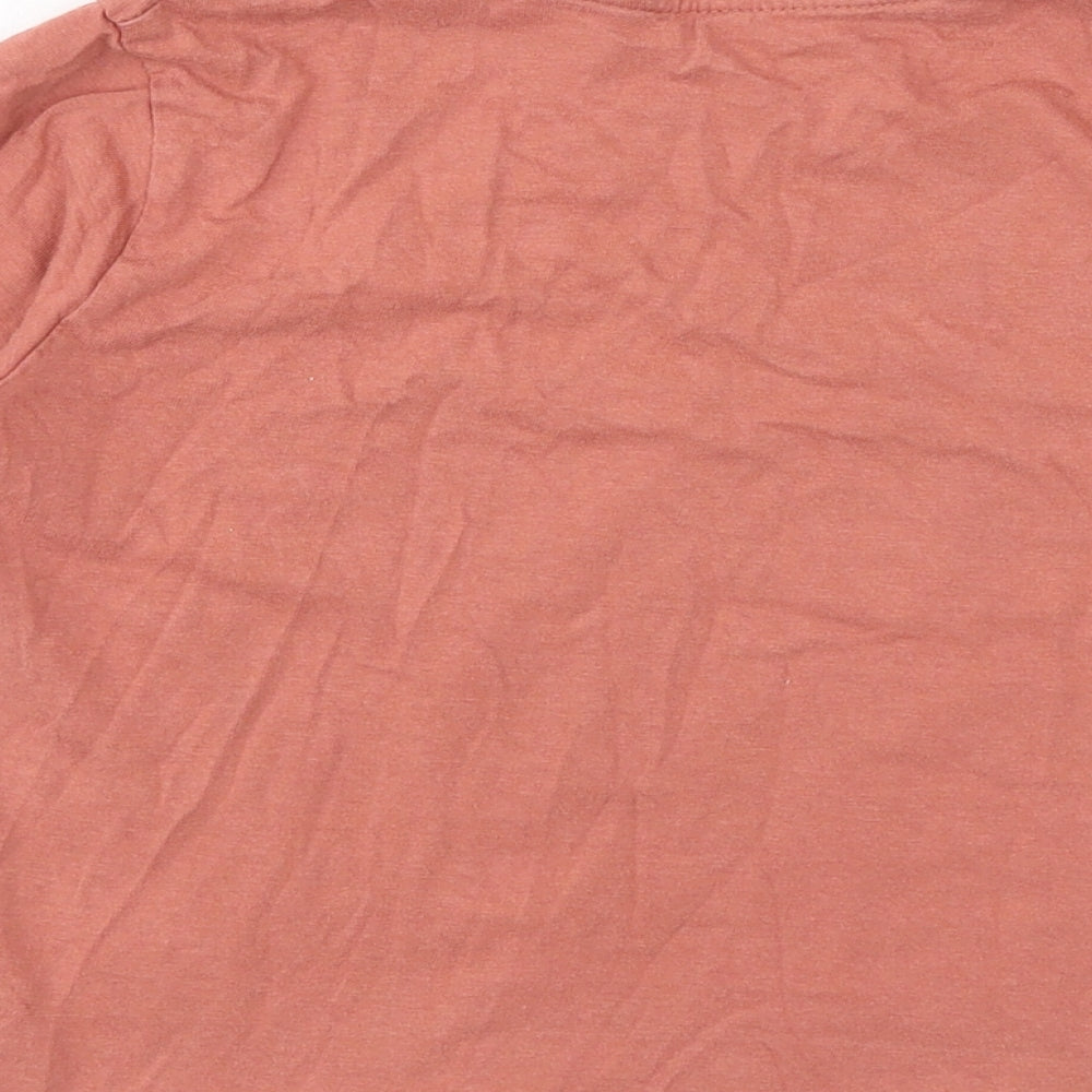Primark Boys Orange Cotton Basic T-Shirt Size 6-7 Years Round Neck Pullover - Safari Animals