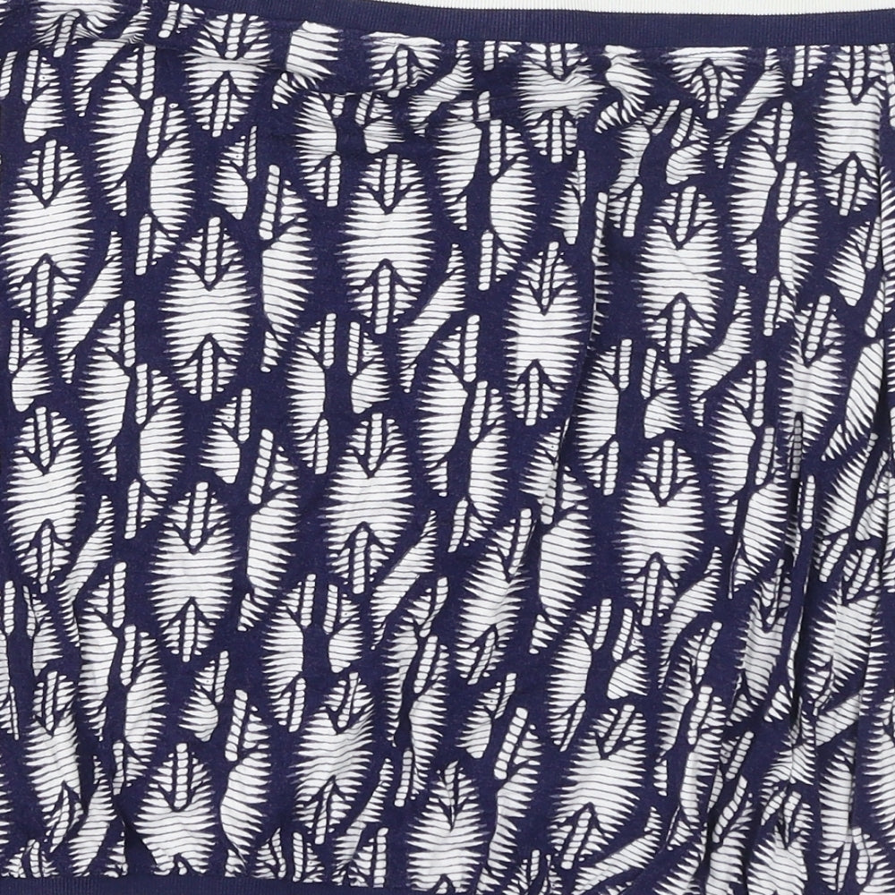 NEXT Womens Blue Geometric Viscose Bandage Skirt Size 16