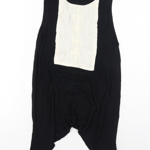 Gap Womens Black Colourblock Viscose Tunic Tank Size S Boat Neck