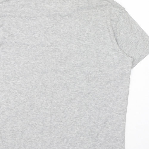 Debenhams Womens Grey Polyester Basic T-Shirt Size 12 Round Neck