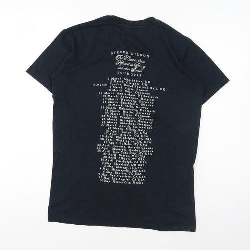 Gildan Womens Black Cotton Basic T-Shirt Size S Crew Neck - Steven Wilson