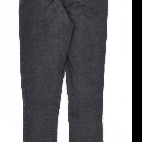 Boohoo Womens Black Cotton Skinny Jeans Size 10 L27 in Regular Zip