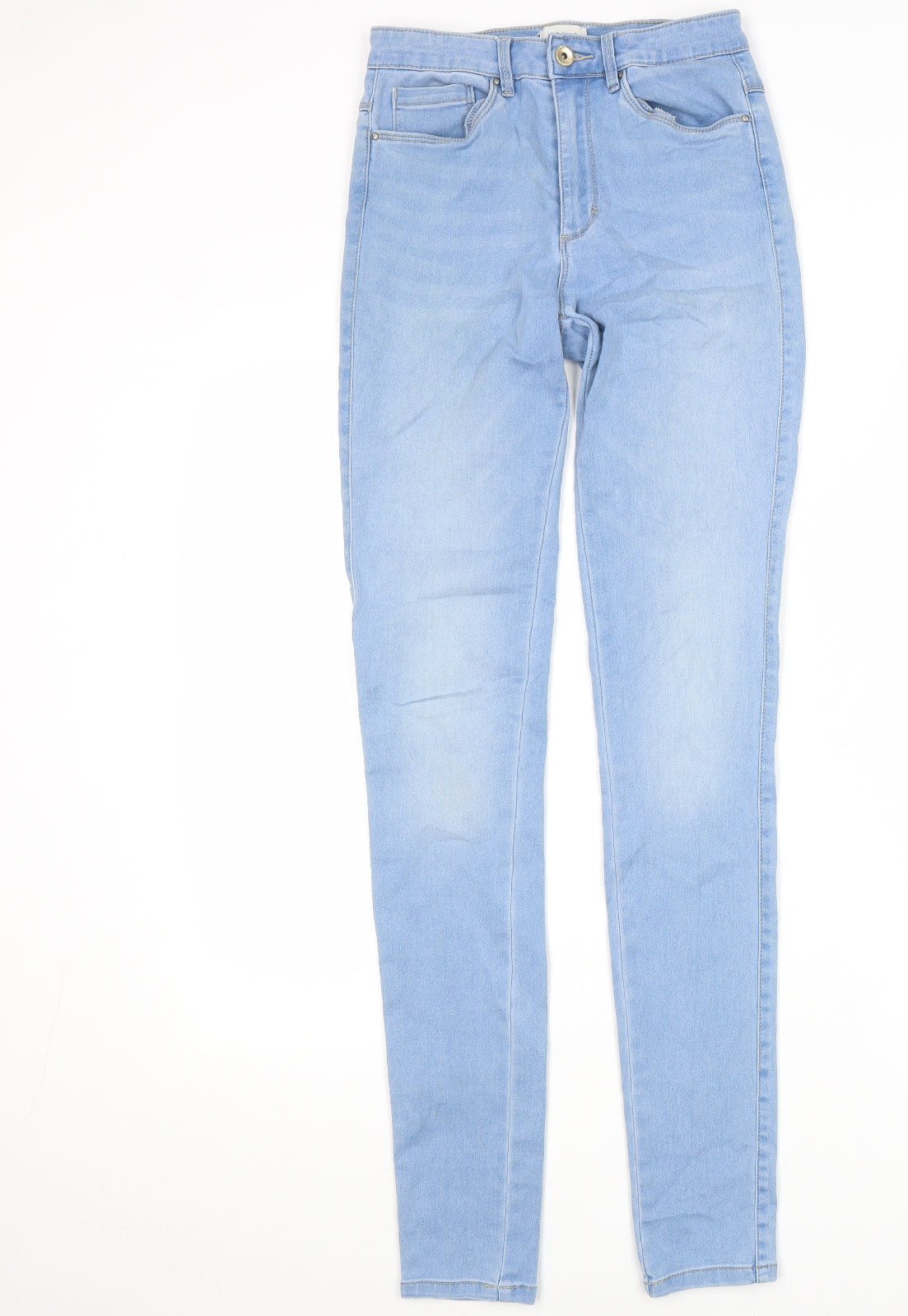 Only Womens Blue Cotton Skinny Jeans Size S L32 in Regular Zip