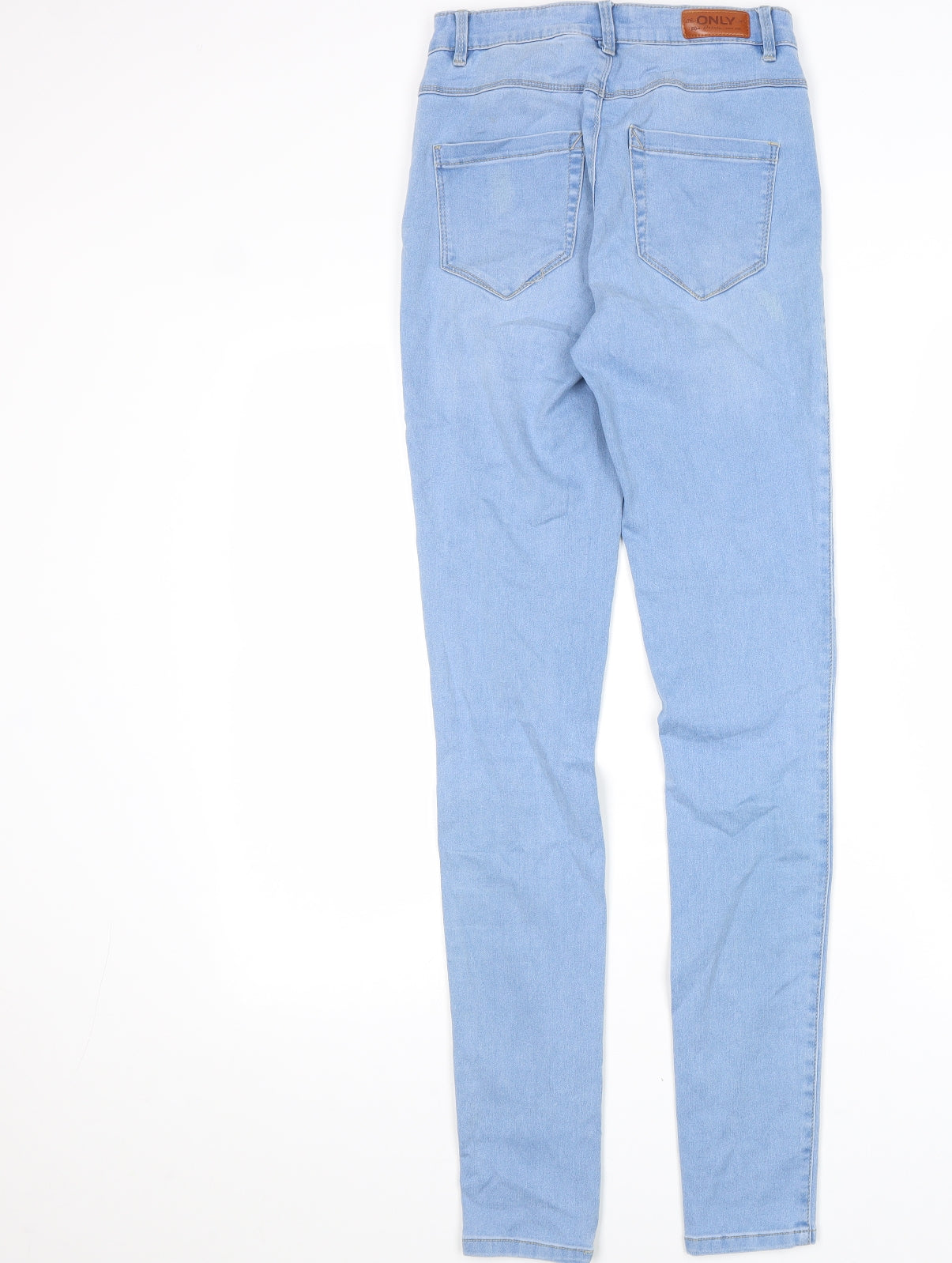 Only Womens Blue Cotton Skinny Jeans Size S L32 in Regular Zip