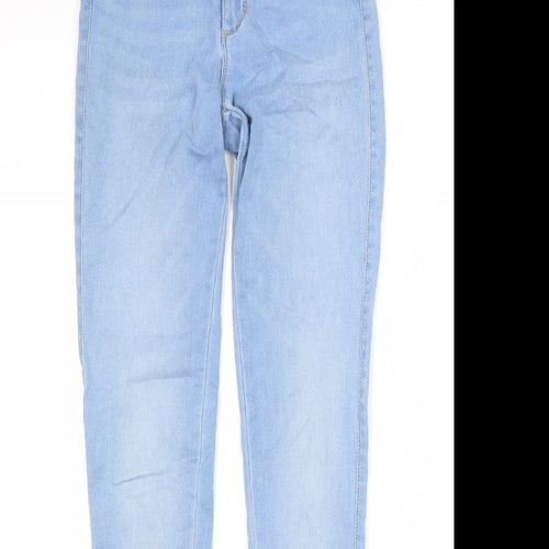 Only Womens Blue Cotton Skinny Jeans Size S L32 in Regular Zip