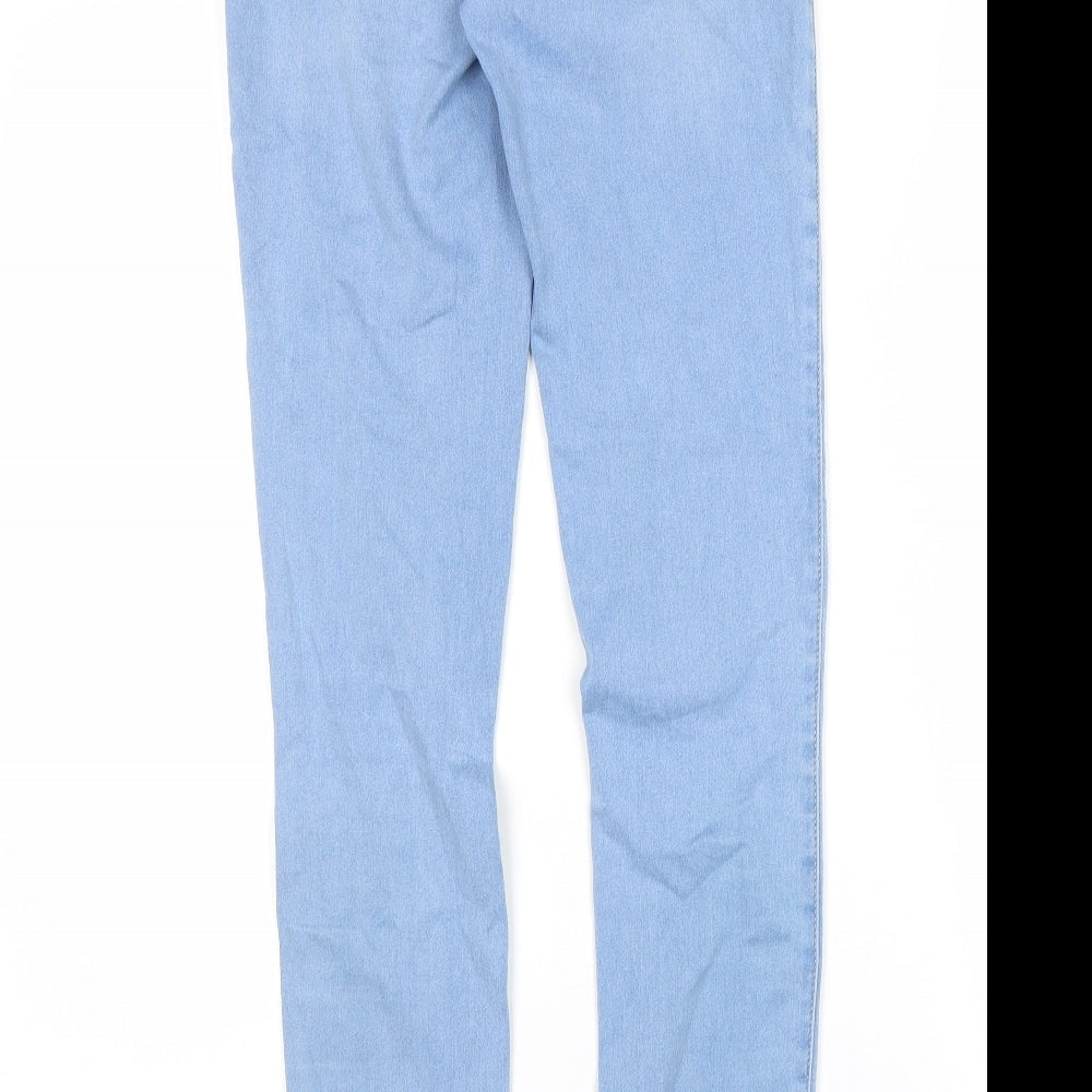 Only Womens Blue Cotton Skinny Jeans Size S L32 in Regular Zip
