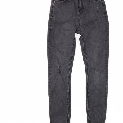 Denim & Co. Womens Black Cotton Skinny Jeans Size 8 L27 in Regular Zip