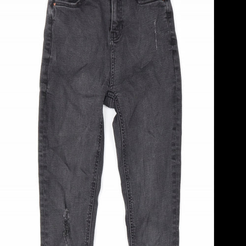 Denim & Co. Womens Black Cotton Skinny Jeans Size 8 L27 in Regular Zip