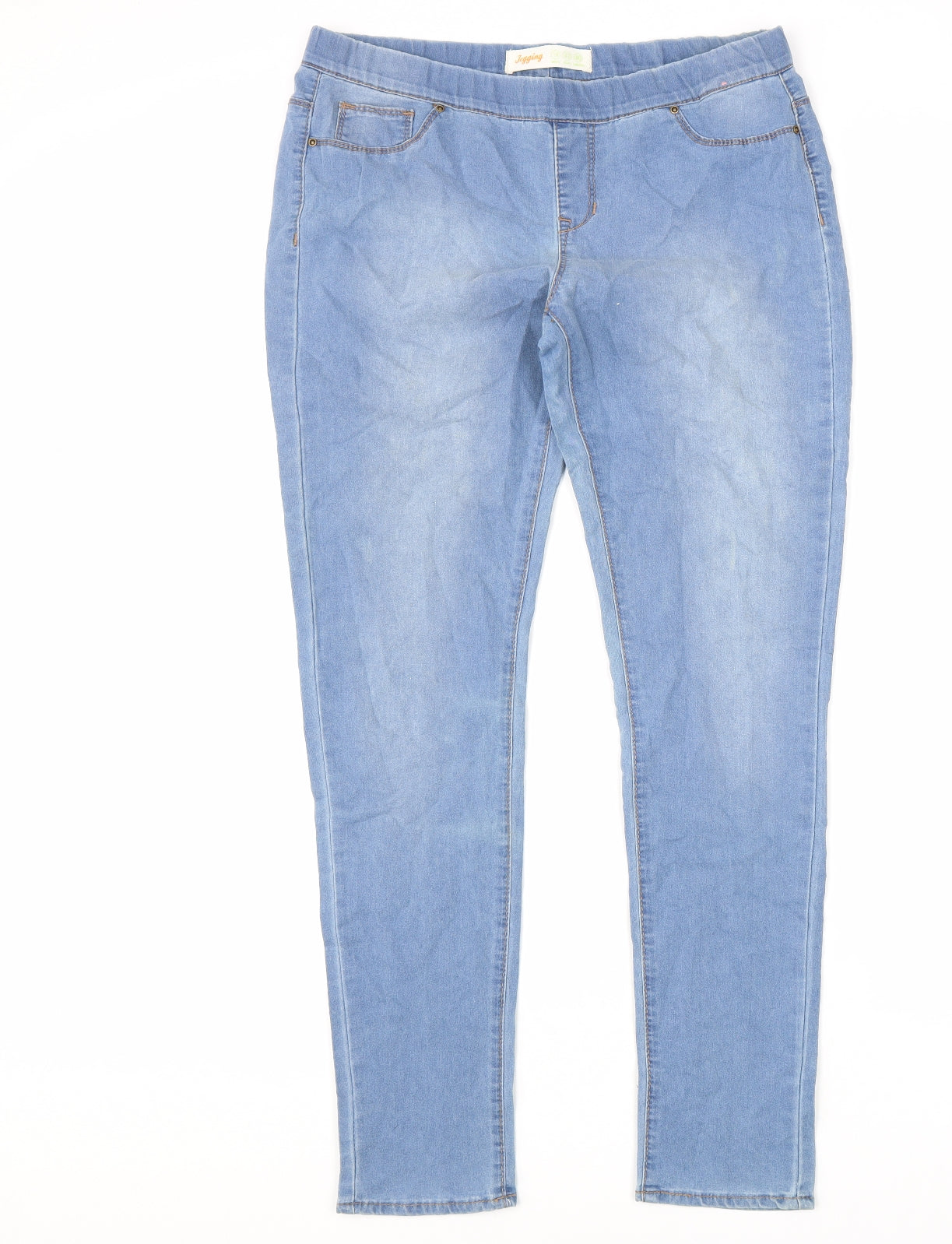 Denim & Co. Womens Blue Cotton Jegging Jeans Size 14 L33 in Regular