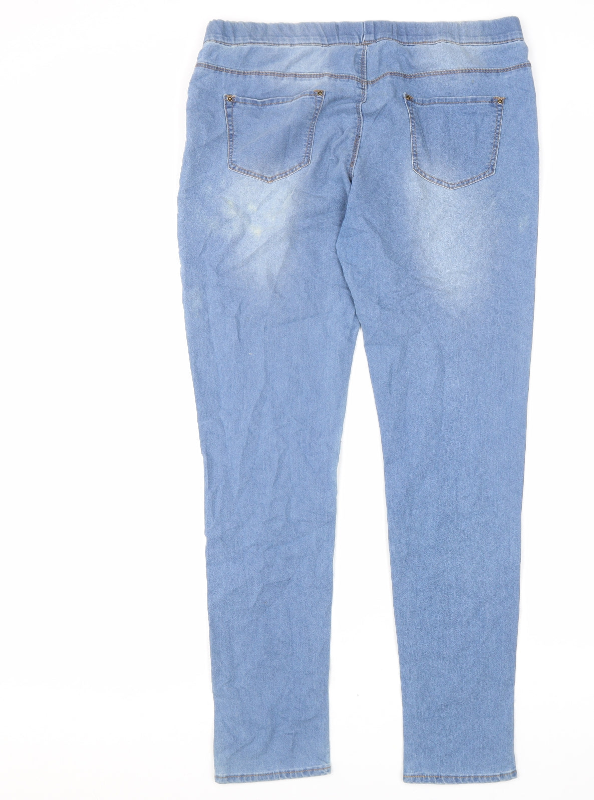 Denim & Co. Womens Blue Cotton Jegging Jeans Size 14 L33 in Regular