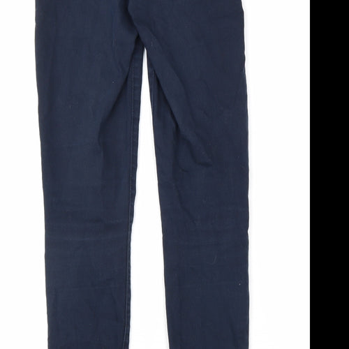 Mango Womens Blue Cotton Skinny Jeans Size 8 L29 in Regular Zip