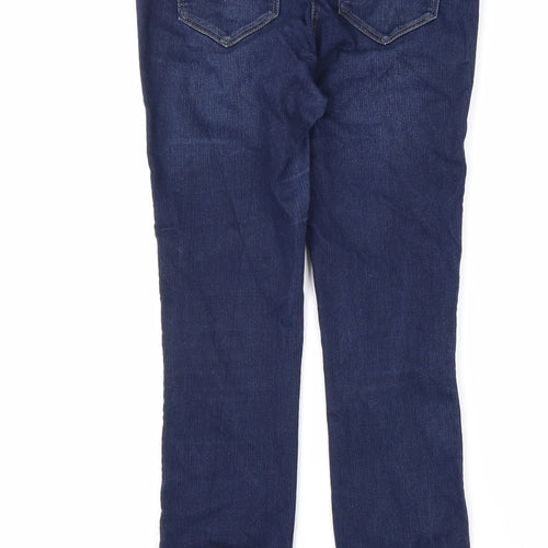 NEXT Womens Blue Cotton Skinny Jeans Size 8 L29 in Regular Zip