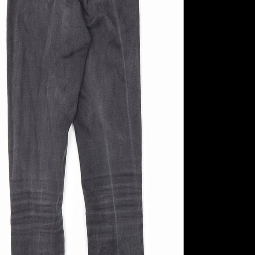 Denim & Co. Womens Grey Cotton Skinny Jeans Size 6 L26 in Regular Zip