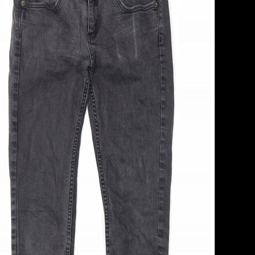 Topman Mens Black Cotton Skinny Jeans Size 28 in L30 in Regular Zip