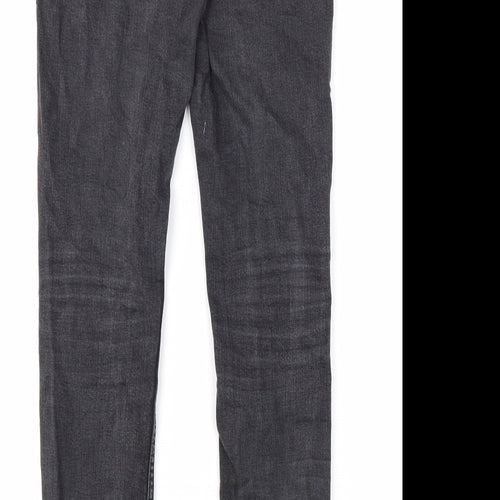 Topman Mens Black Cotton Skinny Jeans Size 28 in L30 in Regular Zip