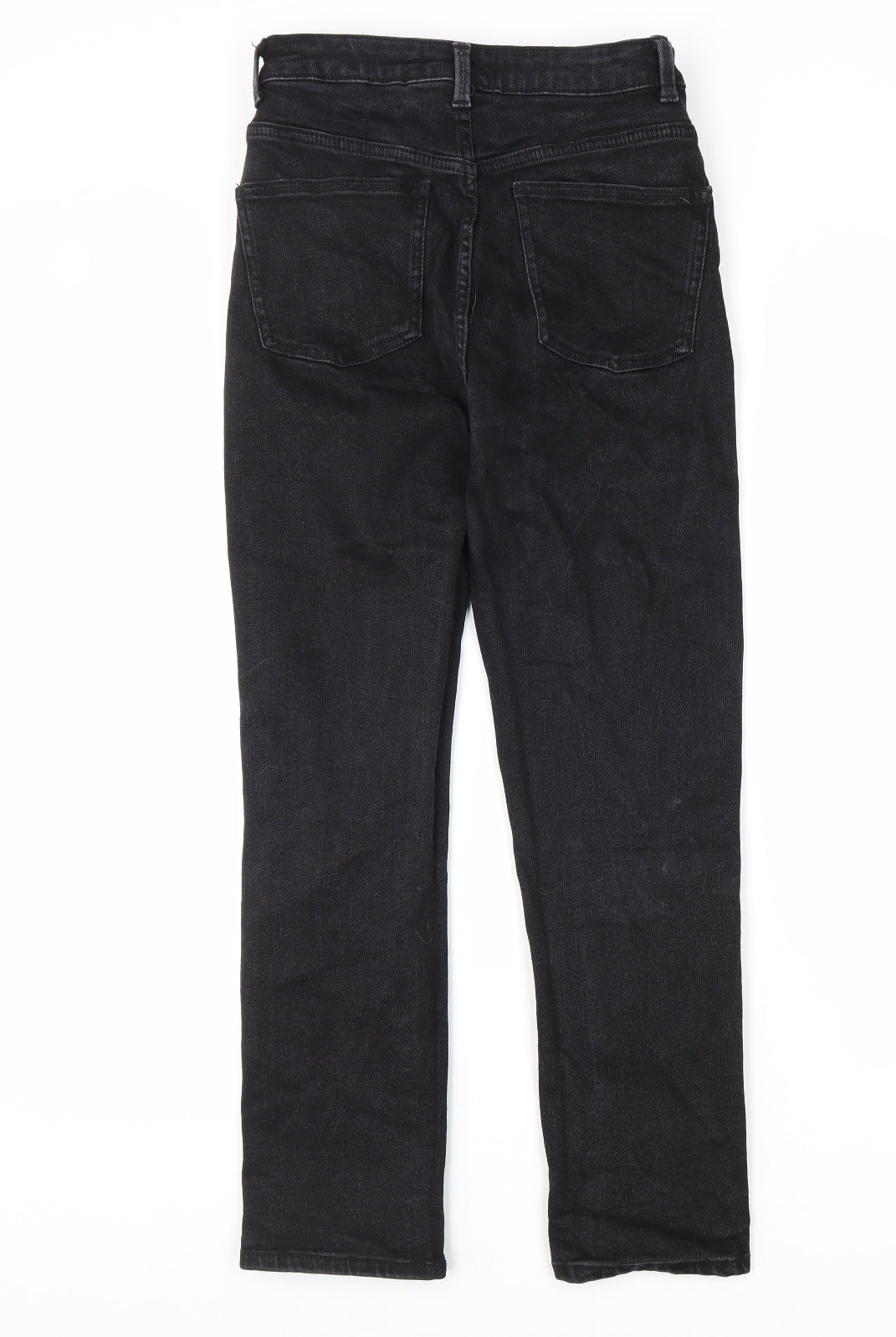 Denim & Co. Womens Black Cotton Straight Jeans Size 10 L30 in Regular Zip