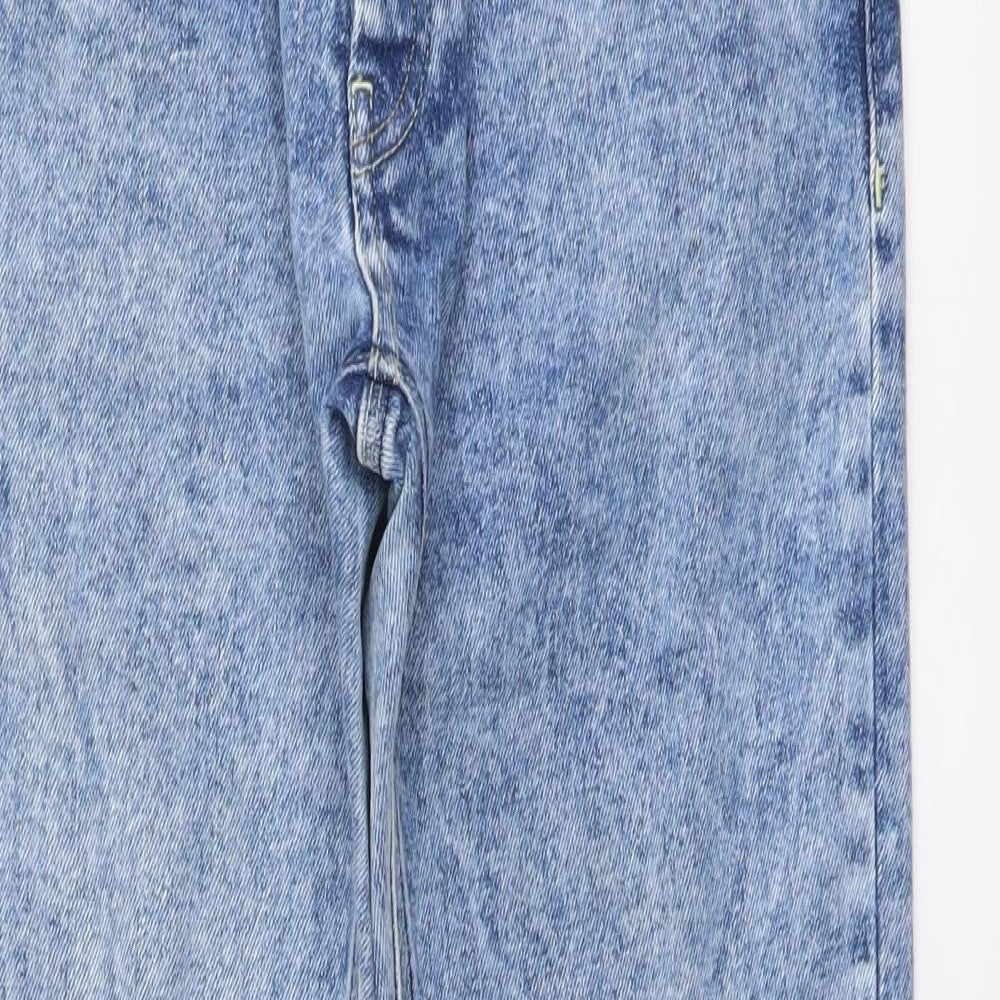 Topman Mens Blue Cotton Skinny Jeans Size 30 in L28 in Regular Button - Vintage Wash