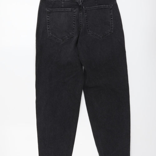 Marks and Spencer Womens Grey Cotton Skinny Jeans Size 6 L26 in Regular Button - Side Stripe Detail