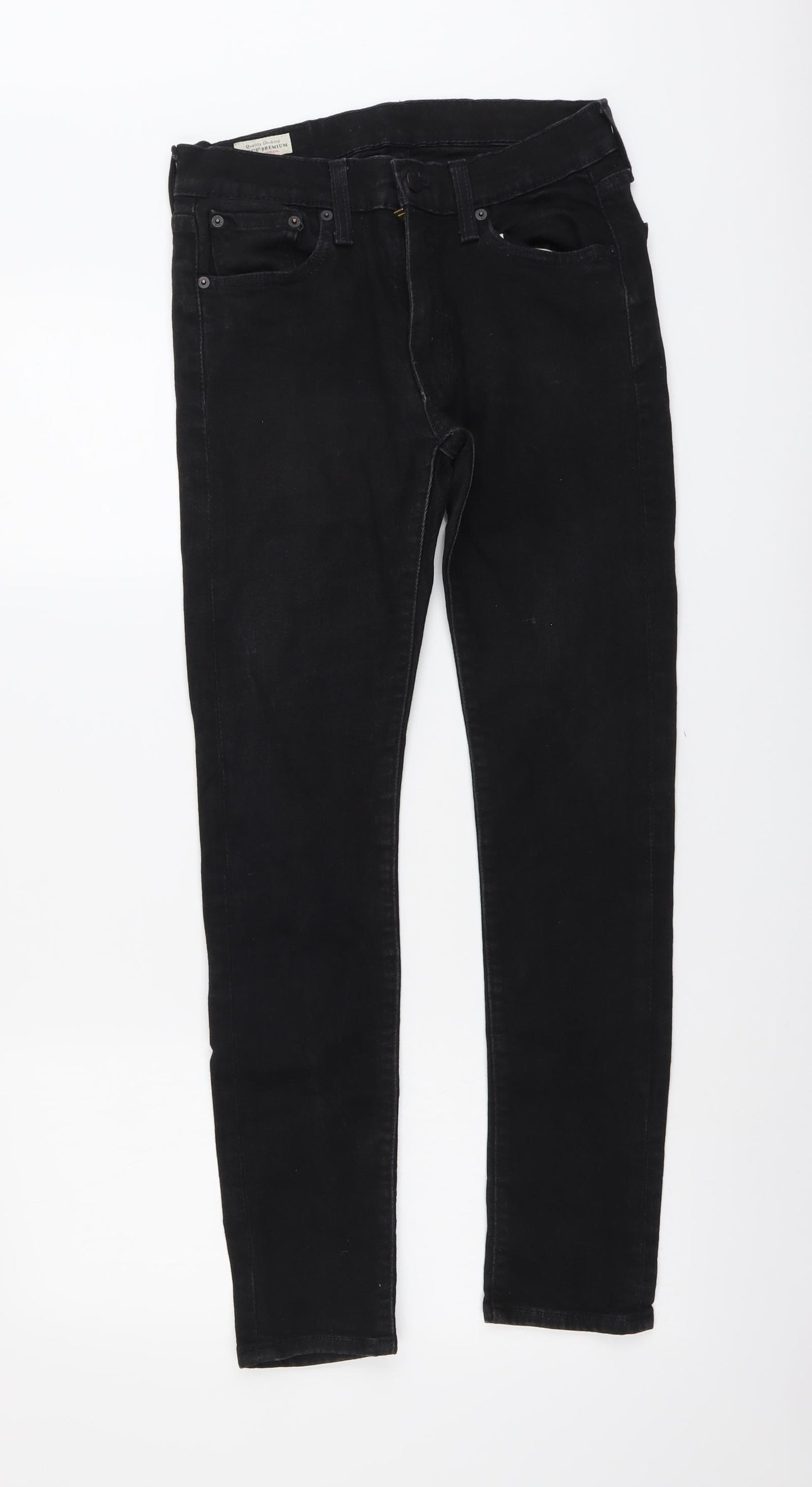 Signature by Levi Strauss & Co. Mens Black Cotton Skinny Jeans Size 30 in L32 in Regular Button