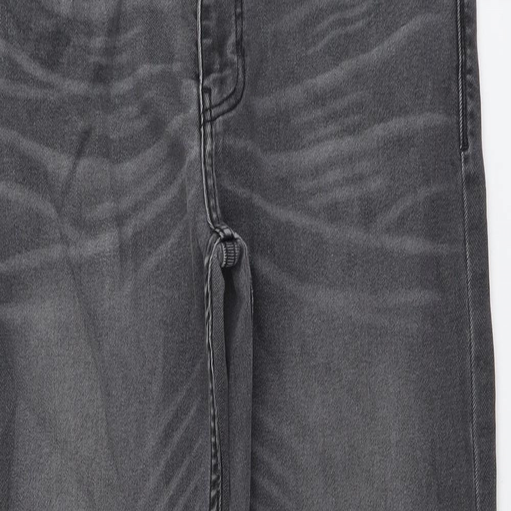 Burton Mens Grey Cotton Skinny Jeans Size 36 in L29 in Regular Button