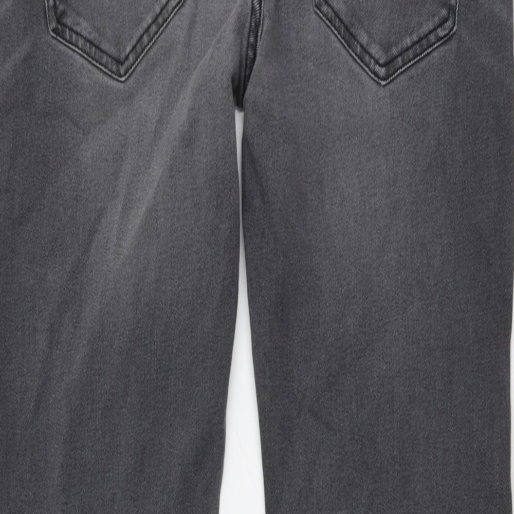 Burton Mens Grey Cotton Skinny Jeans Size 36 in L29 in Regular Button