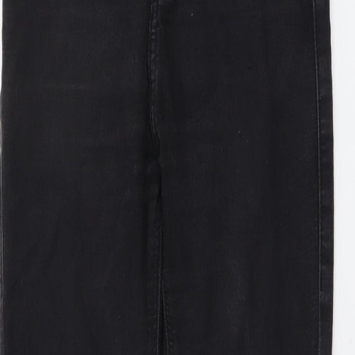 Topshop Womens Black Cotton Skinny Jeans Size 28 in L30 in Regular Button