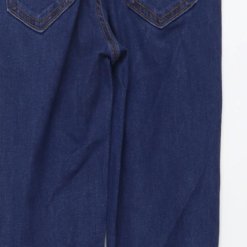 Denim & Co. Womens Blue Cotton Skinny Jeans Size 10 L26 in Regular Button