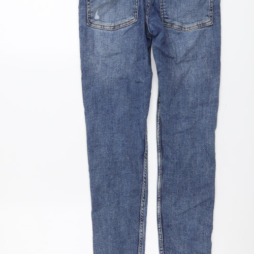 Zara Boys Blue Cotton Straight Jeans Size 11-12 Years Regular Button