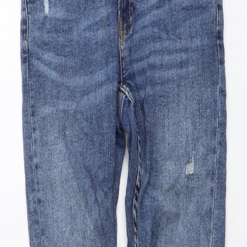 Zara Boys Blue Cotton Straight Jeans Size 11-12 Years Regular Button