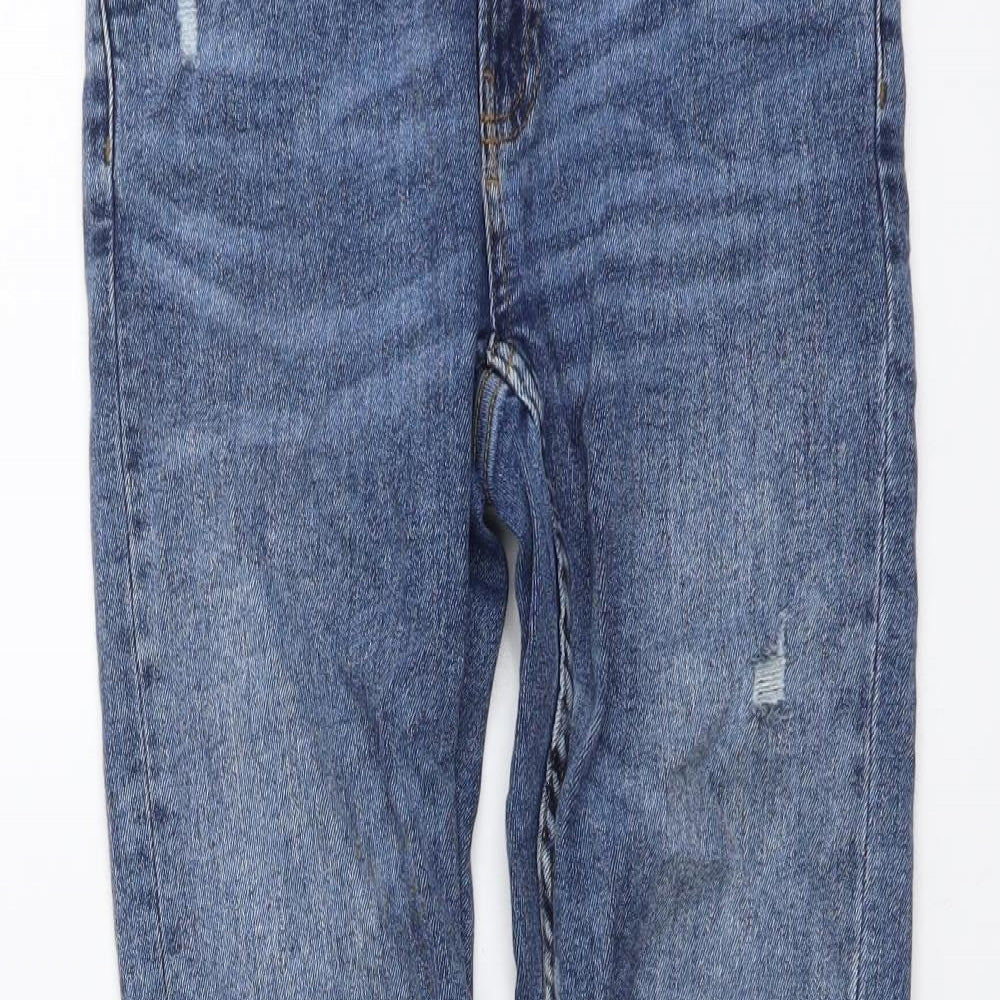 Zara Boys Blue Cotton Straight Jeans Size 11-12 Years Regular Button