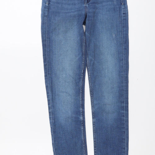 H&M Womens Blue Cotton Skinny Jeans Size 26 in L30 in Regular Button