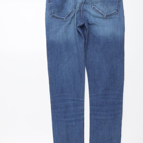 H&M Womens Blue Cotton Skinny Jeans Size 26 in L30 in Regular Button