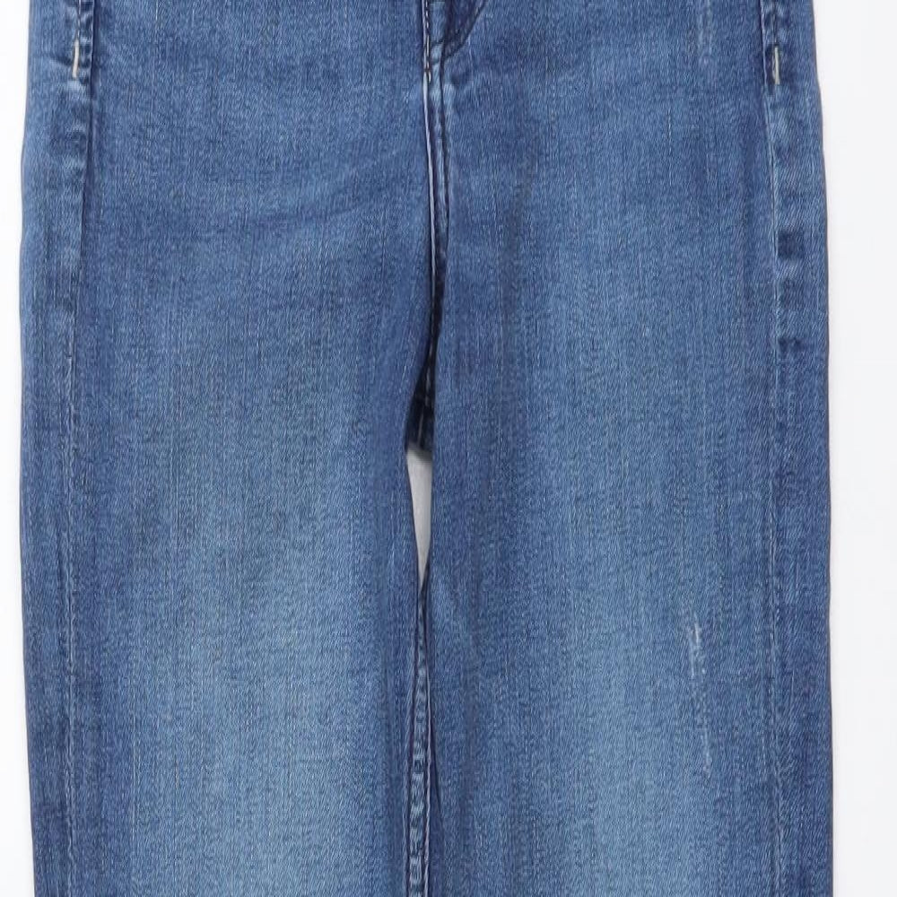 H&M Womens Blue Cotton Skinny Jeans Size 26 in L30 in Regular Button