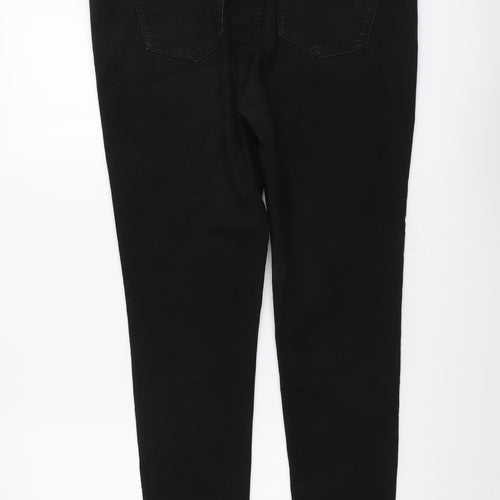 Marks and Spencer Womens Black Cotton Skinny Jeans Size 18 L27 in Regular Button