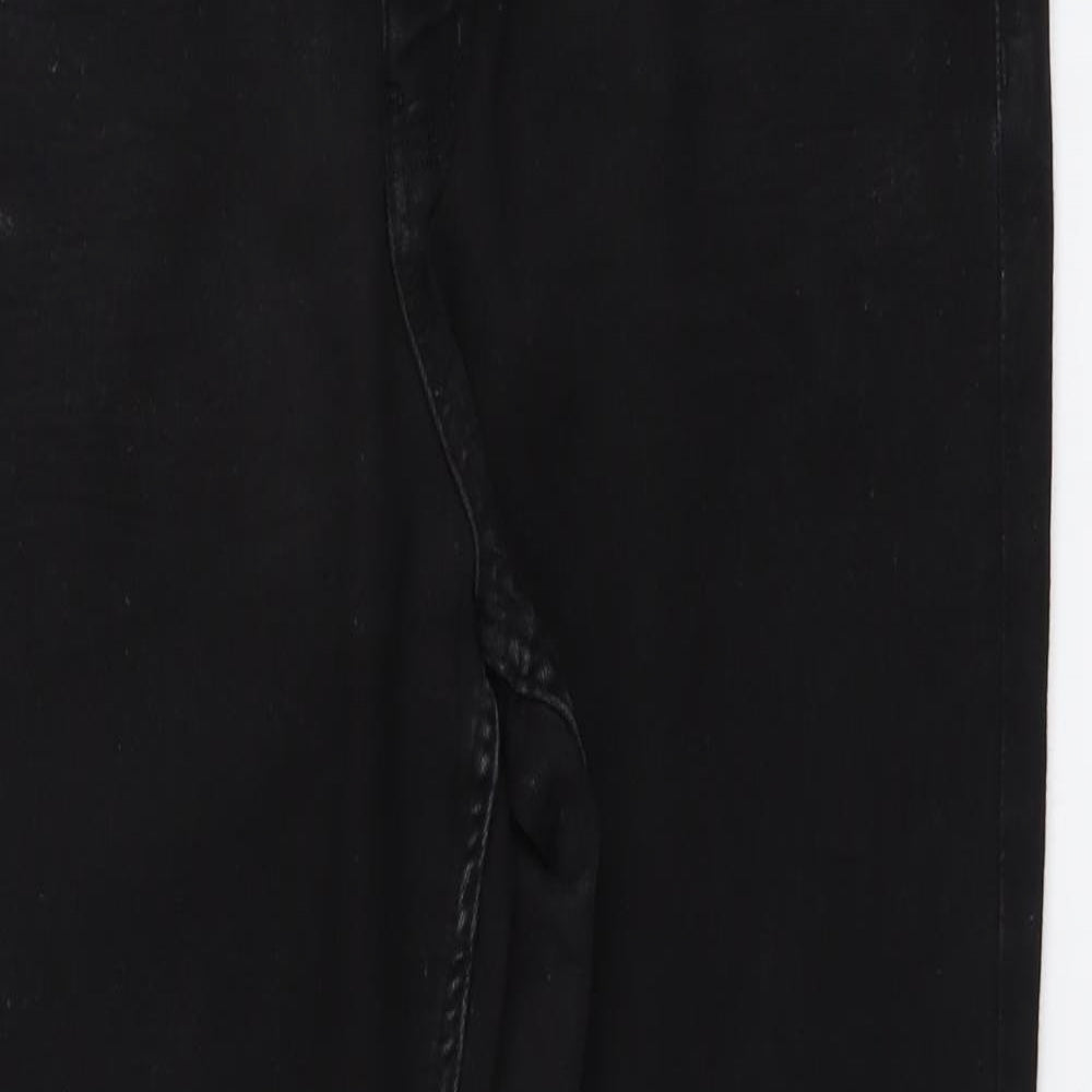 Marks and Spencer Womens Black Cotton Skinny Jeans Size 18 L27 in Regular Button
