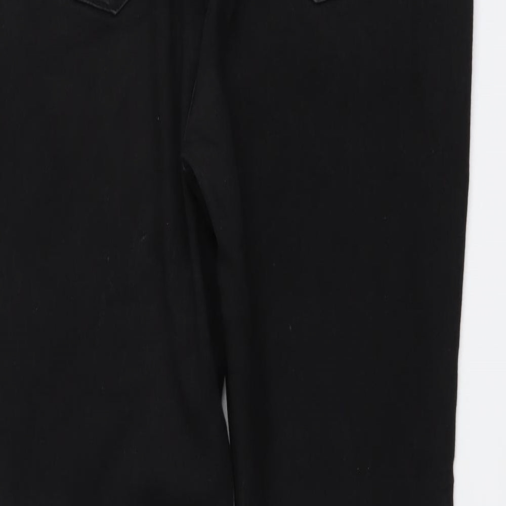 Marks and Spencer Womens Black Cotton Skinny Jeans Size 18 L27 in Regular Button