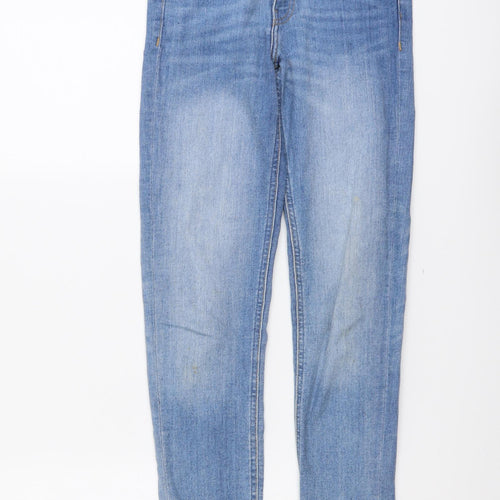 H&M Womens Blue Cotton Skinny Jeans Size 26 in L27 in Regular Button