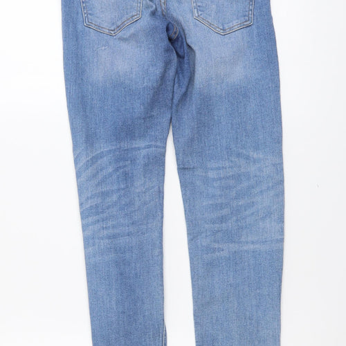 H&M Womens Blue Cotton Skinny Jeans Size 26 in L27 in Regular Button
