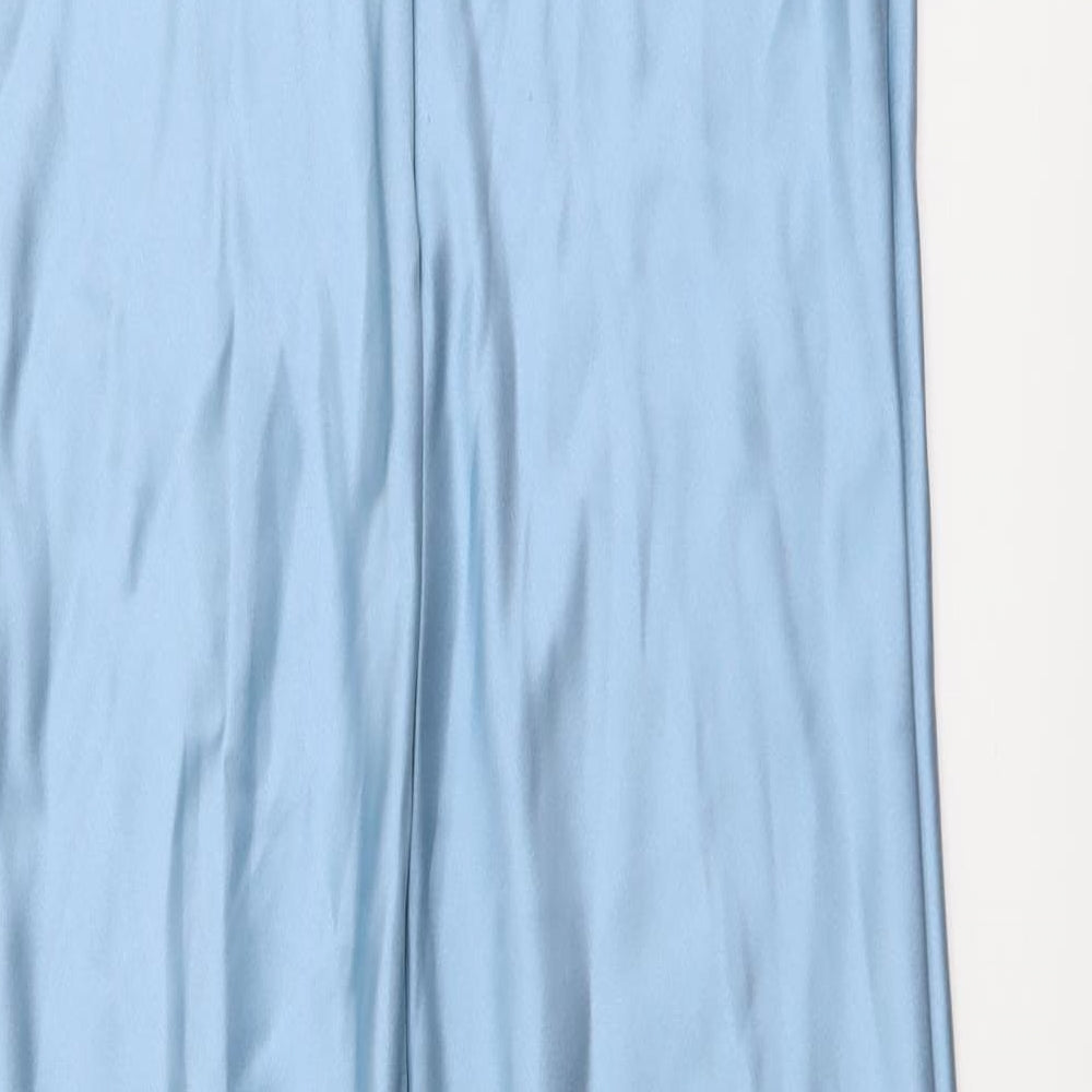 Zara Womens Blue Polyester Maxi Size XS Round Neck Zip