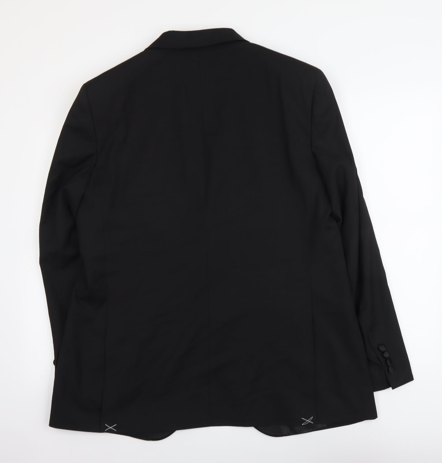 Marks and Spencer Mens Black Polyester Tuxedo Suit Jacket Size L Regular