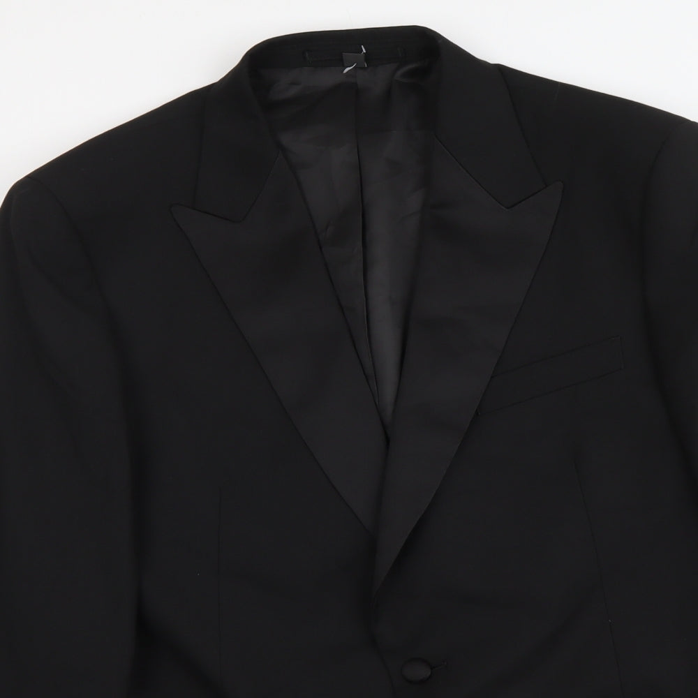 Marks and Spencer Mens Black Polyester Tuxedo Suit Jacket Size L Regular
