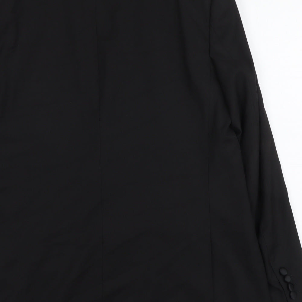 Marks and Spencer Mens Black Polyester Tuxedo Suit Jacket Size L Regular