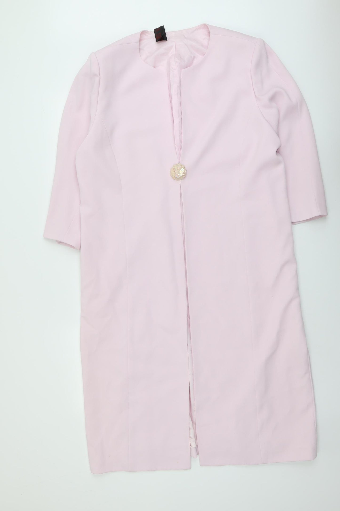 Frank Usher Womens Pink Overcoat Coat Size 18 Button